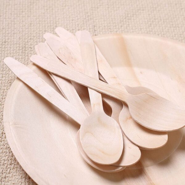 Premium Eco-Friendly Wooden Dessert Spoons (100psc)