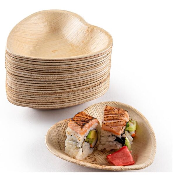 Premium Eco-Friendly Heart-Shaped  Plates (50psc)